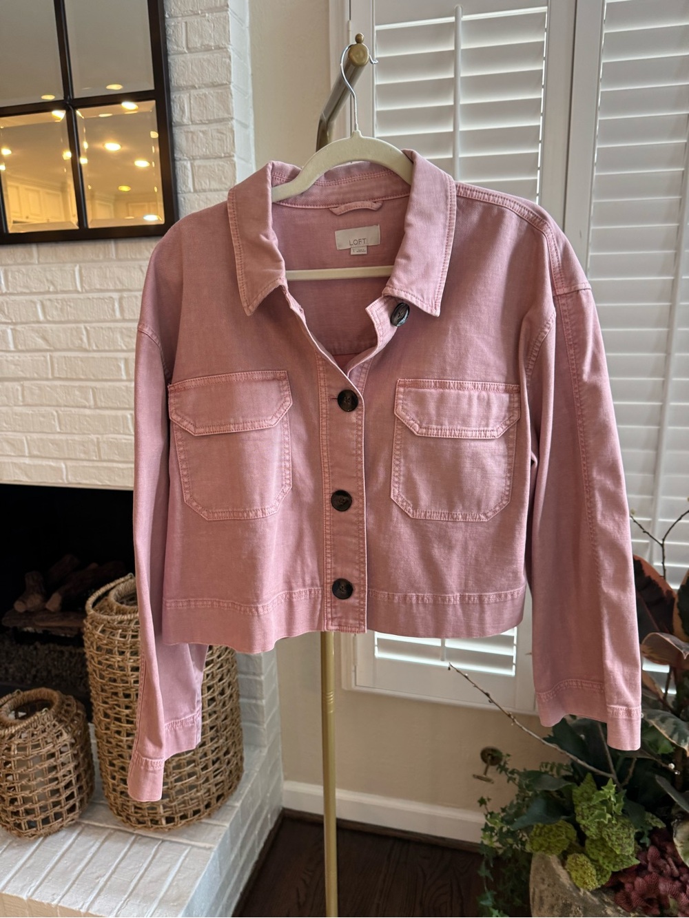 Loft pink Cropped Jacket